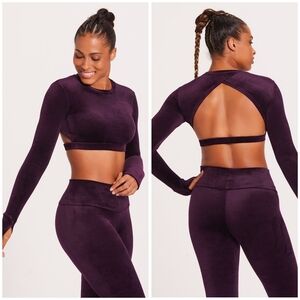 Niyama Sol velour sports crop top size S/M